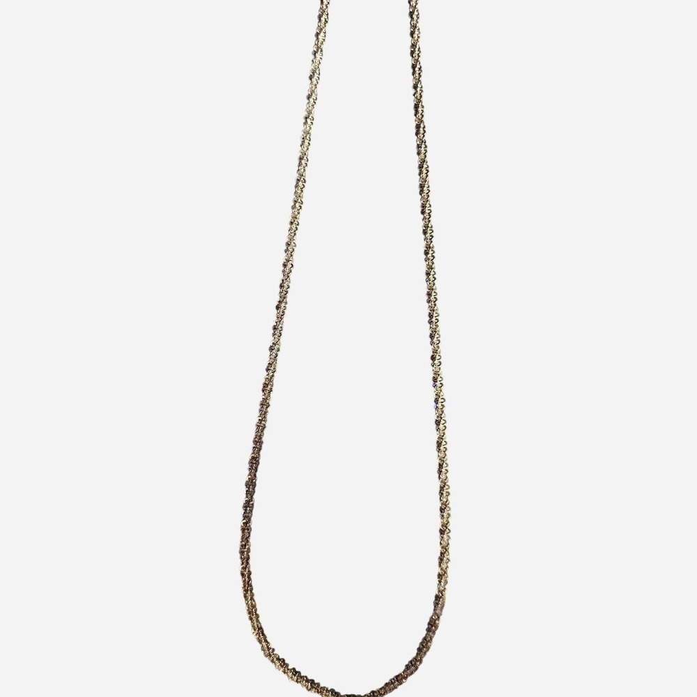 Boho Gold Silver Twisted Rope Chain Necklace Mixed Metal Two Tone Jewelry